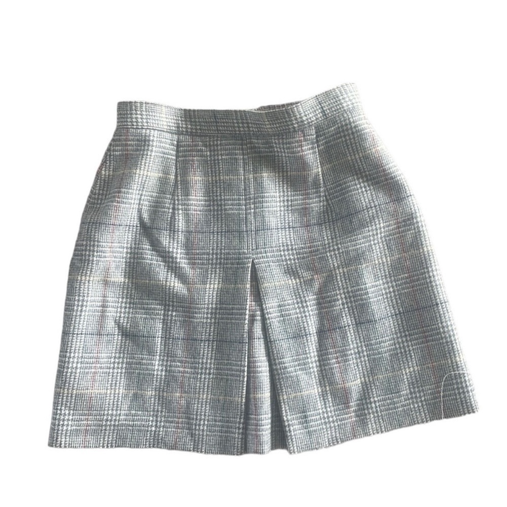 Vintage Dark Academia Size 4 Petite Wool High-Waisted Skirt